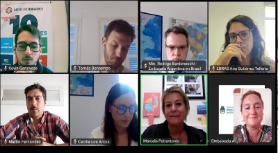 Tandil: Funcionarios locales mantuvieron un encuentro virtual con miembros de la Embajada en Brasil