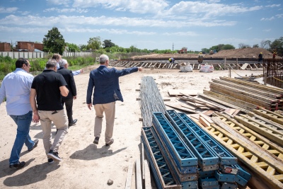 Tigre: Zamora supervisó la construcción de la nueva planta de tratamiento de efluentes en el Frigorífico Rioplatense